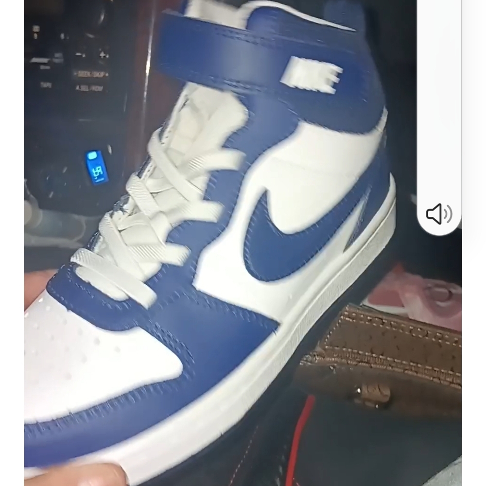 Nike Kids Blue and White Sneakers